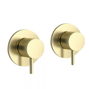 JTP VOS Brushed Brass Wall Mounted Valves