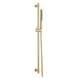 JTP VOS Brushed Brass Slide Rail Shower Kit with Handset and Hose