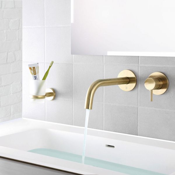 JTP VOS Brushed Brass Wall Mounted Tumbler Holder #3