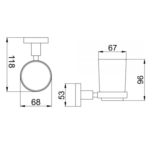 JTP VOS Brushed Brass Wall Mounted Tumbler Holder #2