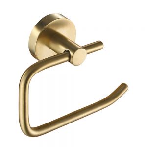 JTP VOS Brushed Brass Wall Mounted Toilet Roll Holder
