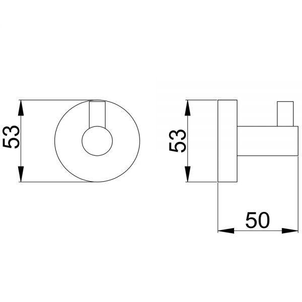 JTP VOS Brushed Brass Robe Hook #2