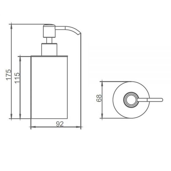 JTP VOS Brushed Brass Soap Dispenser #2