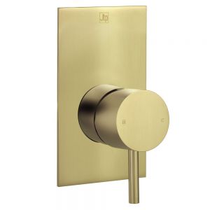 JTP VOS Brushed Brass Single Outlet Manual Shower Valve