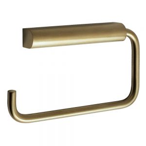 JTP VOS Hospitality Brushed Brass Wall Mounted Toilet Roll Holder