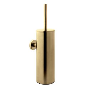 JTP VOS Brushed Brass Wall Mounted Toilet Brush Set