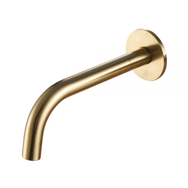 JTP VOS Brushed Brass Wall Mounted Spout 250mm