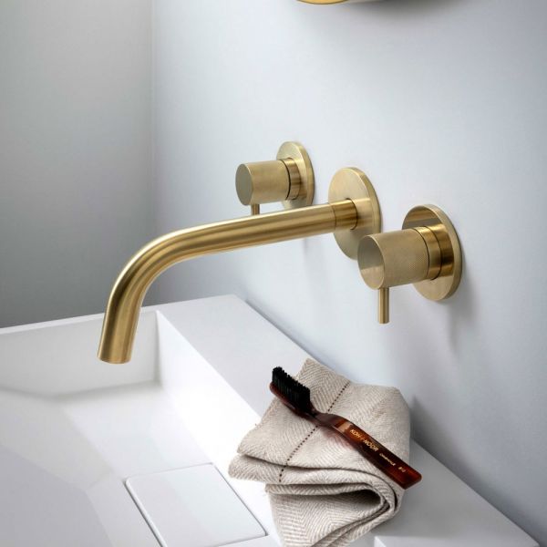 JTP VOS Brushed Brass Wall Mounted Spout 250mm #3