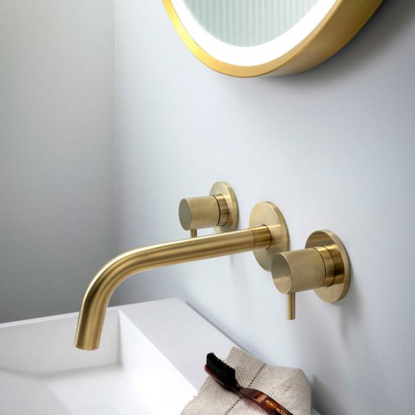 JTP VOS Brushed Brass Wall Mounted Spout 200mm #3
