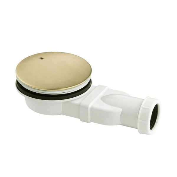 JTP VOS Brushed Brass Slim Shower Waste