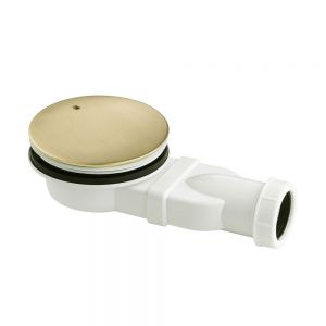 JTP VOS Brushed Brass Slim Shower Waste