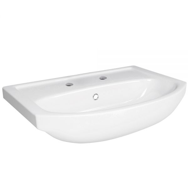 Arley 500mm 2 Tap Hole Semi Recessed Basin In A Box