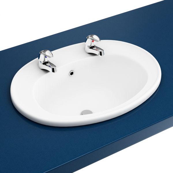 Arley 510mm 2 Tap Hole Vanity Basin In A Box