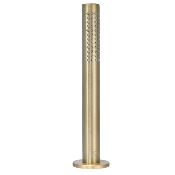 JTP VOS Brushed Brass Pull Out Round Microphone Hand Shower