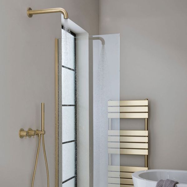 JTP VOS Brushed Brass 350mm Wall Mounted Shower Head #3