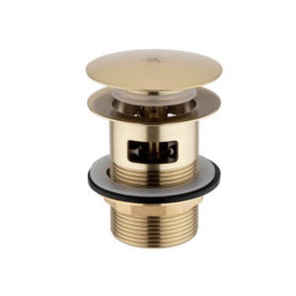 JTP Brushed Brass Slotted Click Clack Bath Waste