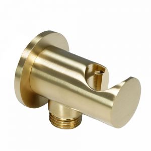 JTP VOS Brushed Brass Wall Outlet Elbow