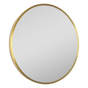 JTP Vos Brushed Brass Round Bathroom Mirror 600mm