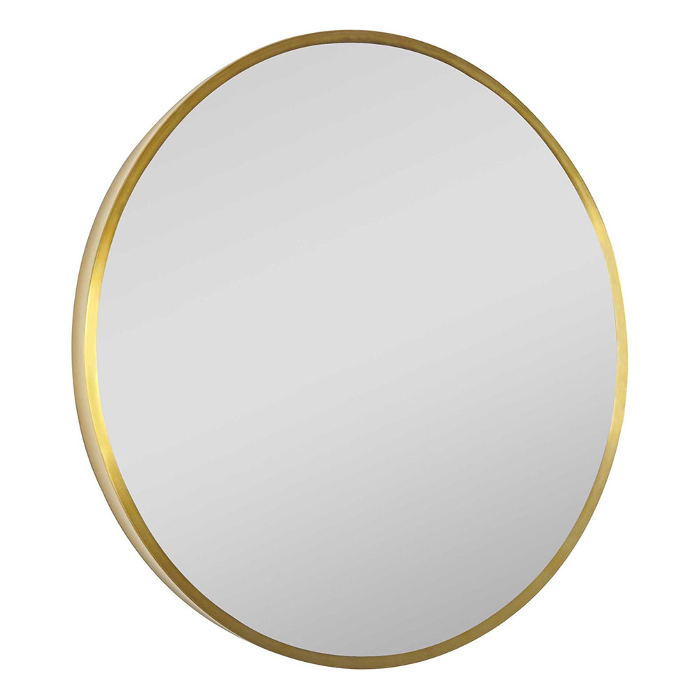 JTP Vos Brushed Brass Round Bathroom Mirror 600mm 23M60WLBBR