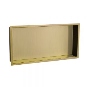 JTP VOS Brushed Brass Shower Niche 600 x 300mm