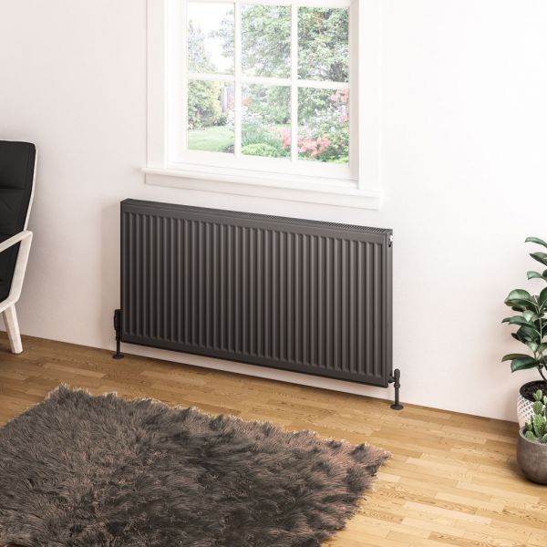 Eastbrook Type 11 600 x 1200 Matt Anthracite Central Heating Radiator #2