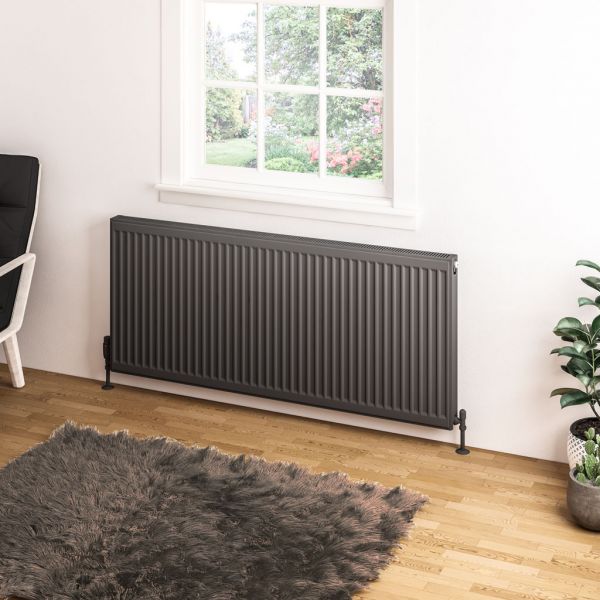 Eastbrook Type 11 600 x 1400 Matt Anthracite Central Heating Radiator #2