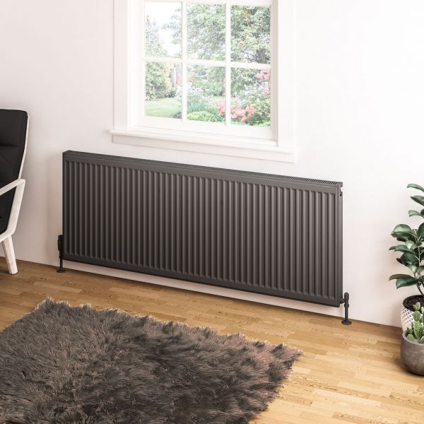 Eastbrook Type 11 600 x 1600 Matt Anthracite Central Heating Radiator #2