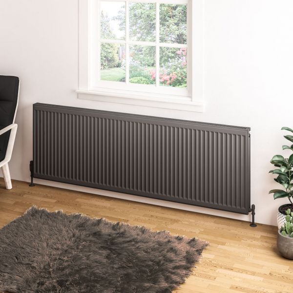 Eastbrook Type 11 600 x 1800 Matt Anthracite Central Heating Radiator #2