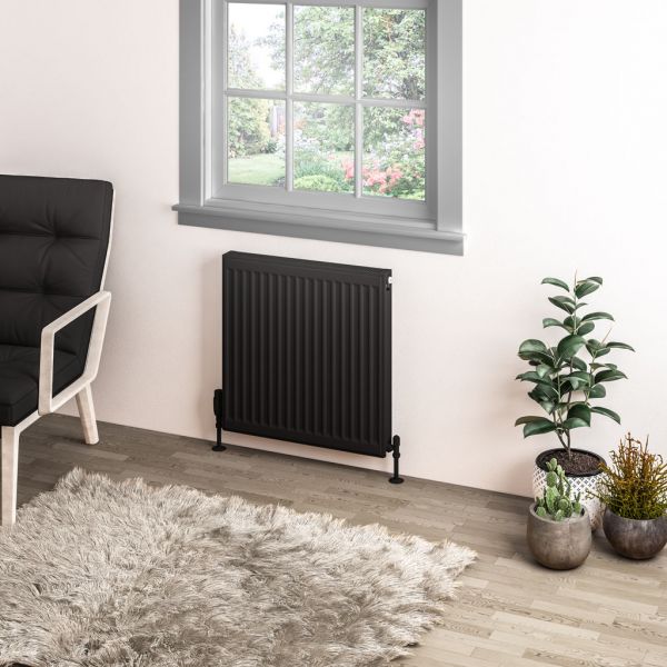 Eastbrook Type 11 600 x 600 Matt Black Central Heating Radiator #2