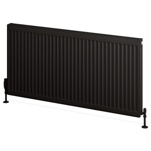 Eastbrook Type 11 600 x 1200 Matt Black Central Heating Radiator