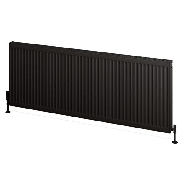 Eastbrook Type 11 600 x 1600 Matt Black Central Heating Radiator