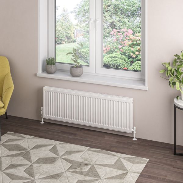 Eastbrook Type 21 400 x 1200 Gloss White Central Heating Radiator #2