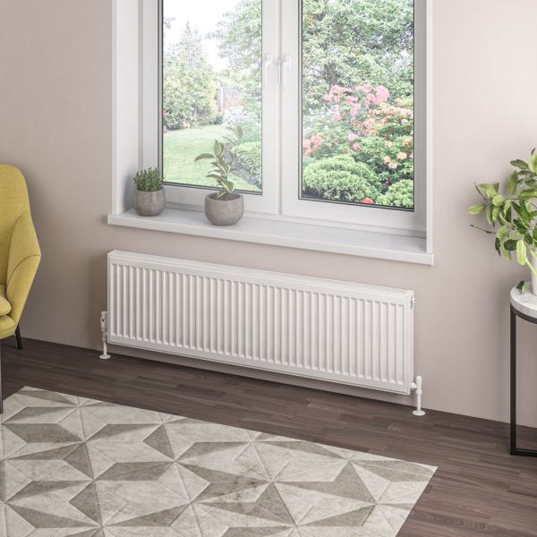 Eastbrook Type 21 400 x 1400 Gloss White Central Heating Radiator #2