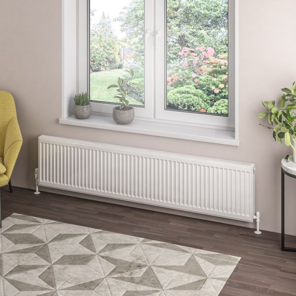Eastbrook Type 21 400 x 1800 Gloss White Central Heating Radiator #2
