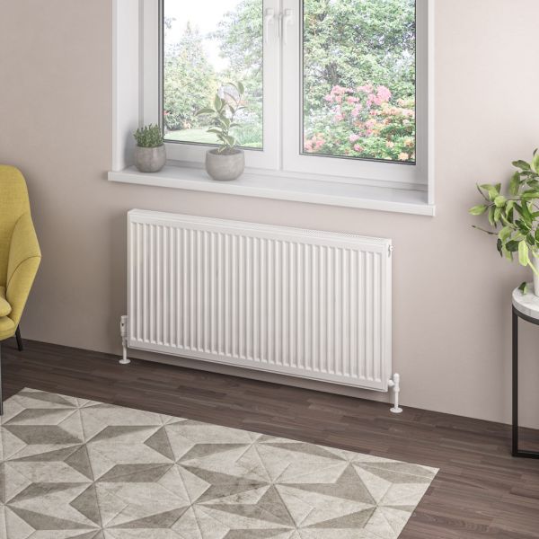 Eastbrook Type 21 600 x 1200 Gloss White Central Heating Radiator #2
