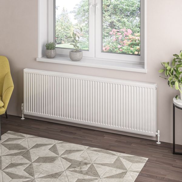 Eastbrook Type 21 600 x 1800 Gloss White Central Heating Radiator #2