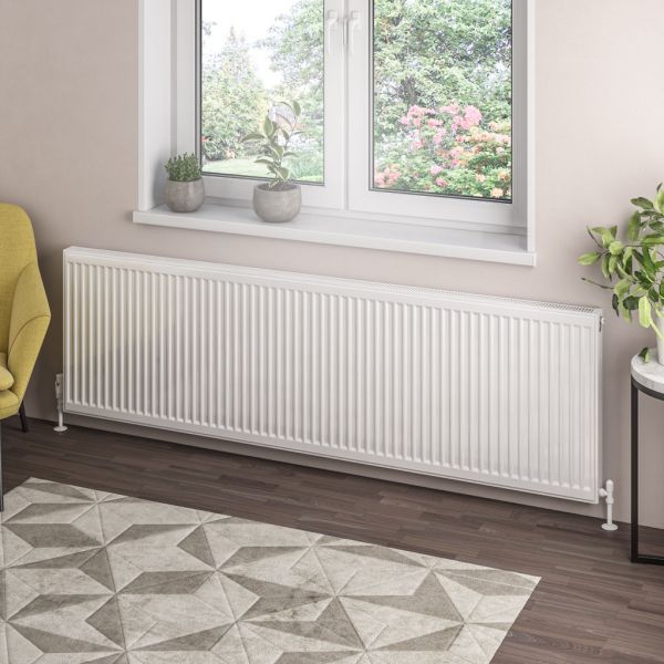 Eastbrook Type 21 600 x 2000 Gloss White Central Heating Radiator #2