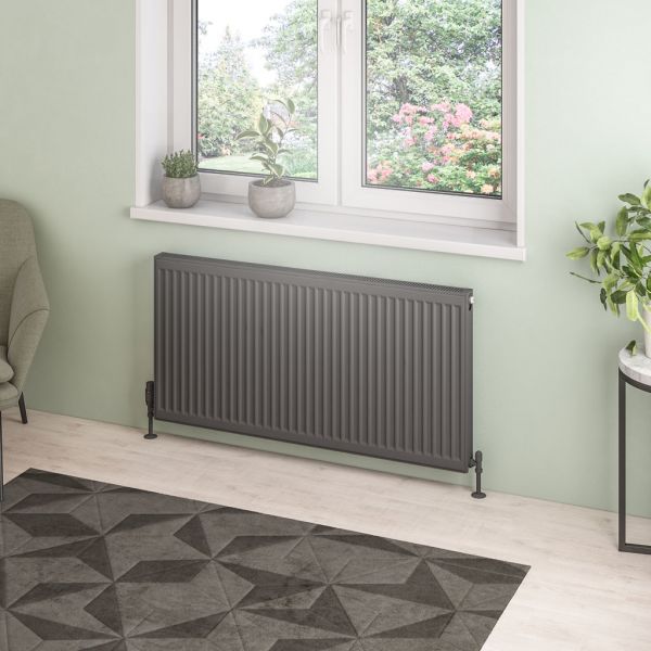 Eastbrook Type 21 600 x 1200 Matt Anthracite Central Heating Radiator #2