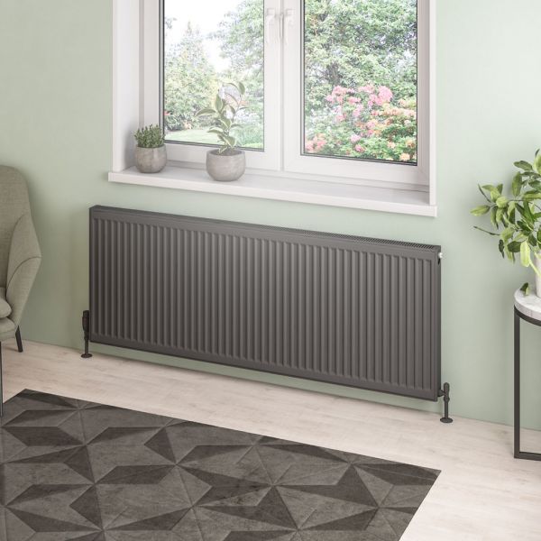 Eastbrook Type 21 600 x 1600 Matt Anthracite Central Heating Radiator #2