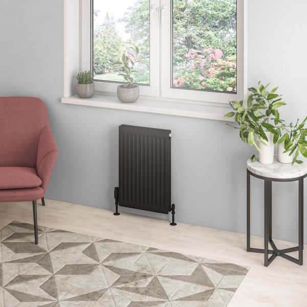Eastbrook Type 21 600 x 400 Matt Black Central Heating Radiator #2