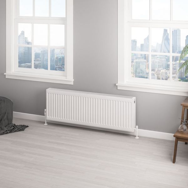 Eastbrook Type 22 400 x 1200 Gloss White Central Heating Radiator #2