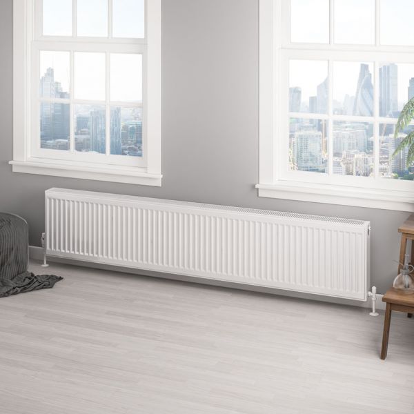 Eastbrook Type 22 400 x 2000 Gloss White Central Heating Radiator #2