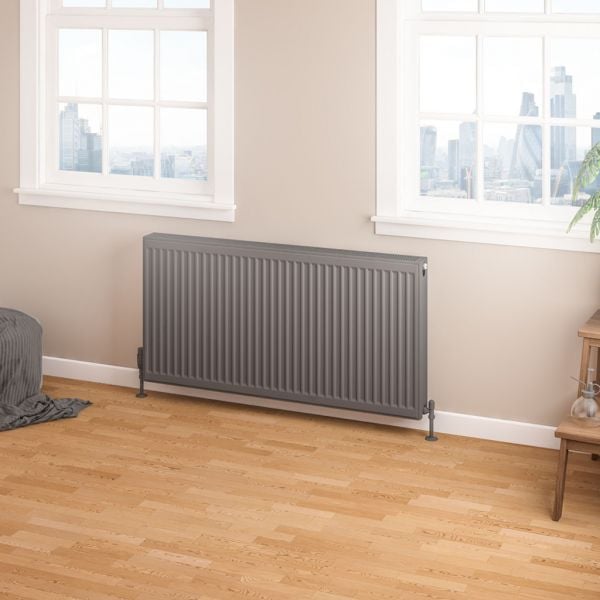 Eastbrook Type 22 600 x 1200 Matt Anthracite Central Heating Radiator #2