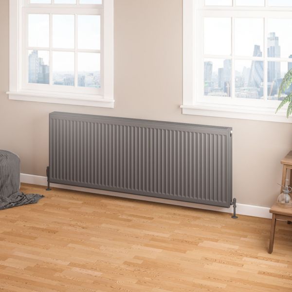 Eastbrook Type 22 600 x 1600 Matt Anthracite Central Heating Radiator #2