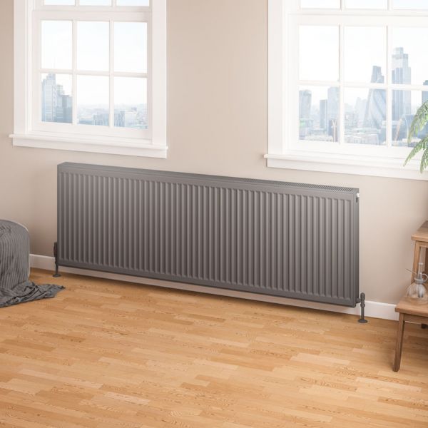 Eastbrook Type 22 600 x 1800 Matt Anthracite Central Heating Radiator #2