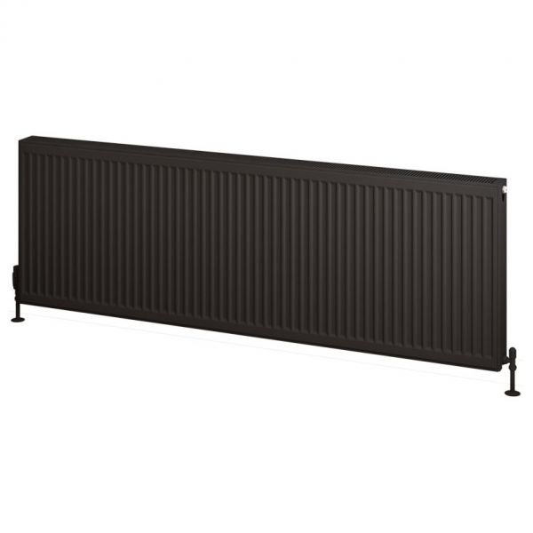 Eastbrook Type 22 600 x 1800 Matt Black Central Heating Radiator