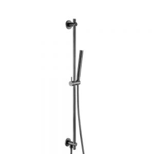JTP VOS Brushed Black 900mm Slide Rail Shower Kit with Handset and Hose