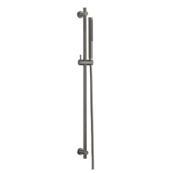 JTP VOS Brushed Black Slide Rail Shower Kit with Handset and Hose