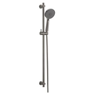 JTP VOS Brushed Black Slide Rail Shower Kit with Round Handset and Hose