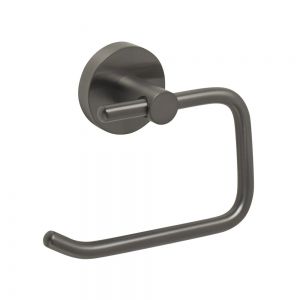 JTP VOS Brushed Black Wall Mounted Toilet Roll Holder